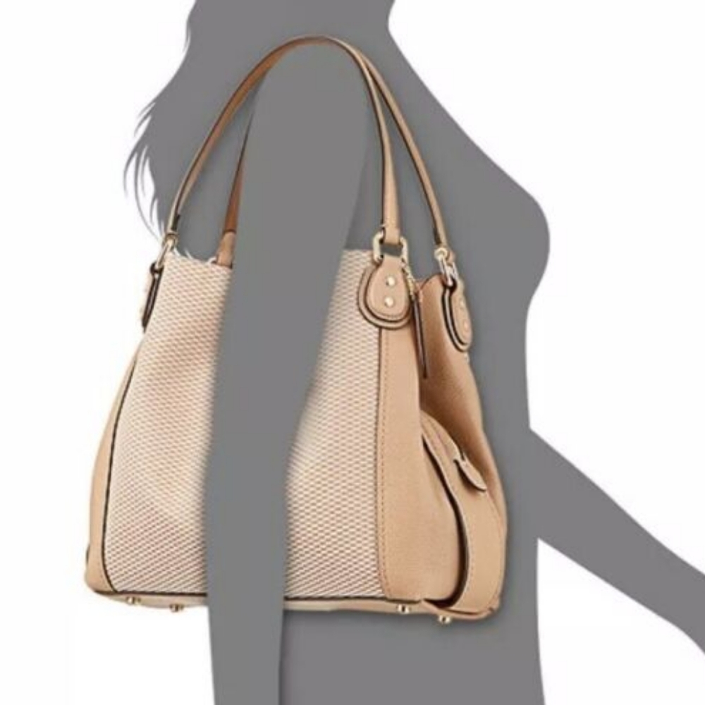 COACH Legacy Jacquard Edie 31 Shoulder Bag Tote Hobo Beechwood 28895 - Picture 3 of 16